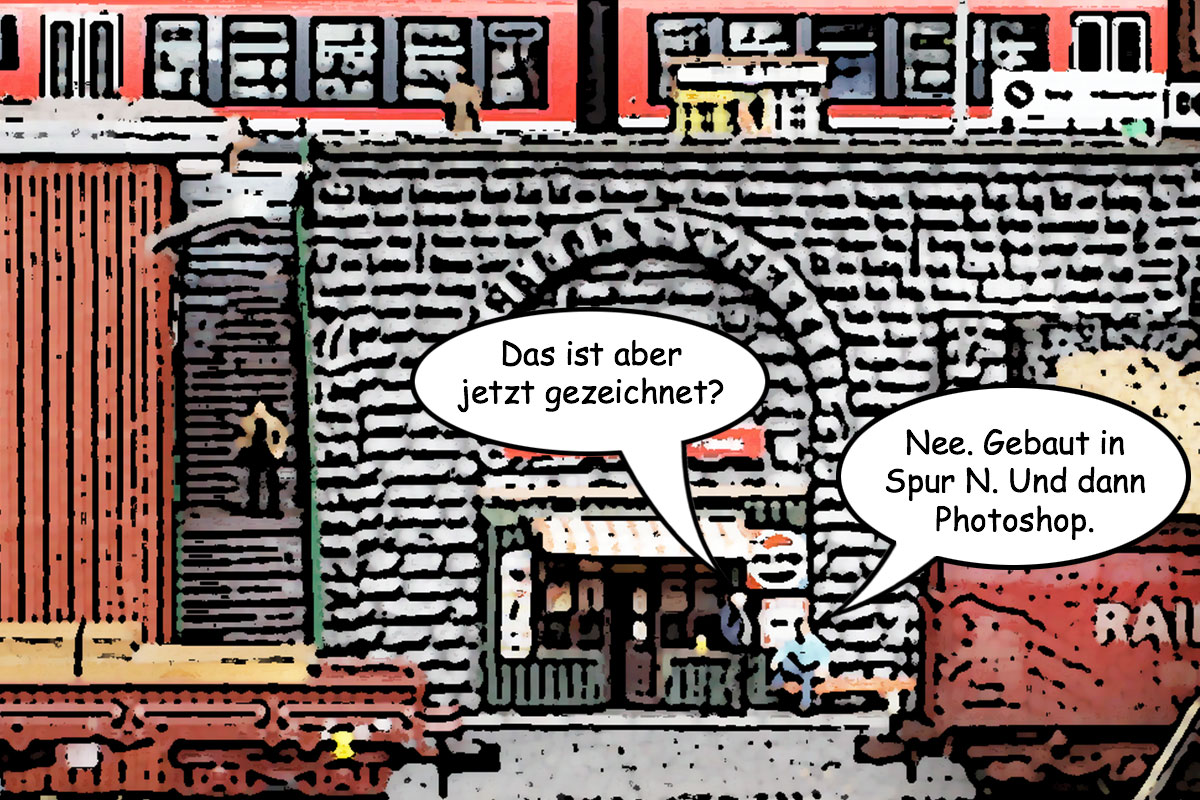 Modellbahn Cartoon / Comic