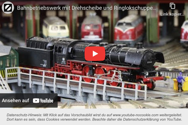 Video Bahnbetriebswerk Spur N mit Drehscheibe
