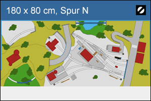 Vorschau Gleisplan Spur N Acht, 180 x 80 cm