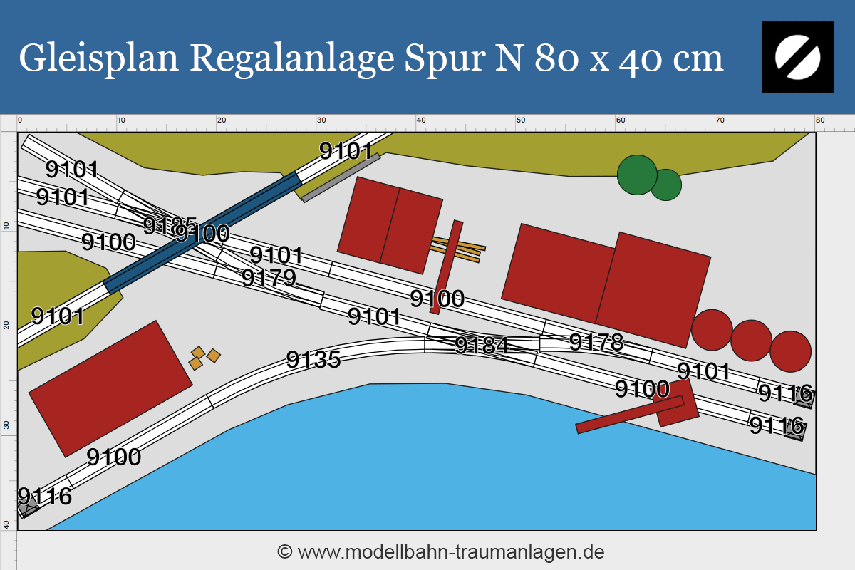 Gleisplan Regalanlage Spur N