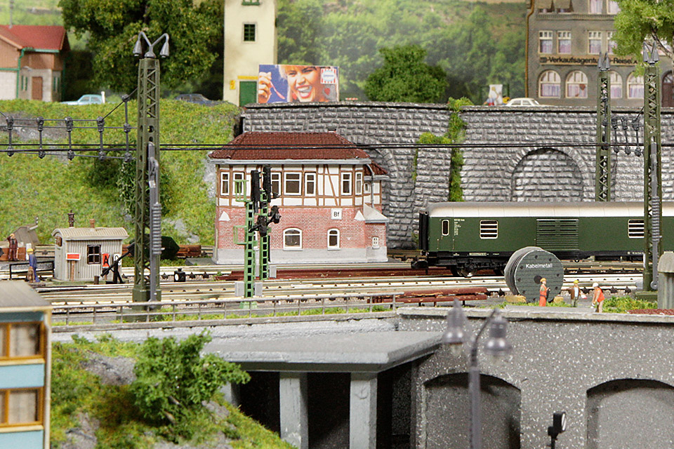 Eisenbahnplatte Bahnhof