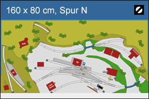 Vorschau Modelleisenbahn Gleisplan Spur N 160 x 80 cm Oval