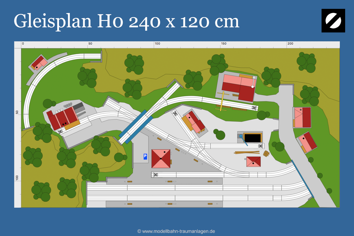 Gleisplan H0 240 x 120 cm