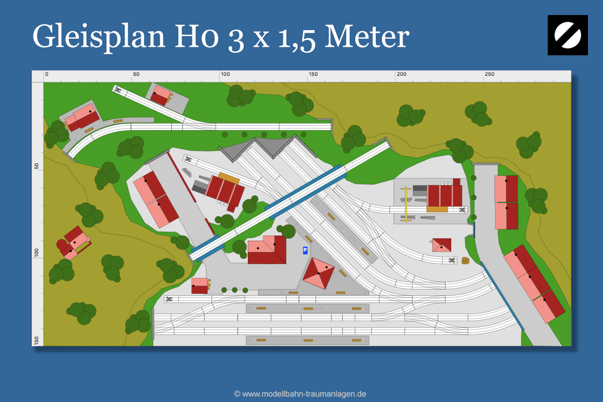 Gleisplan H0 300 x 150 cm