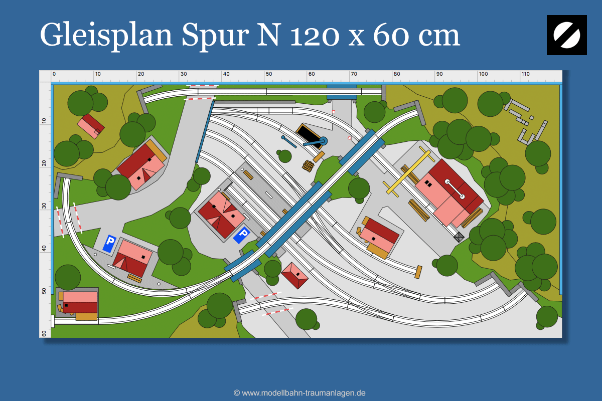 Gleisplan Spur N 120 x 60 cm