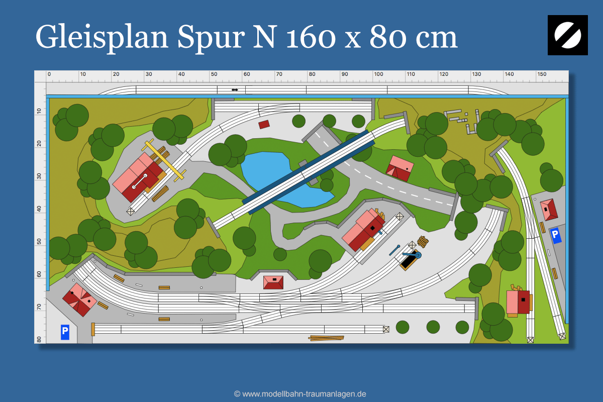 Gleisplan Spur N 160 x 80 cm